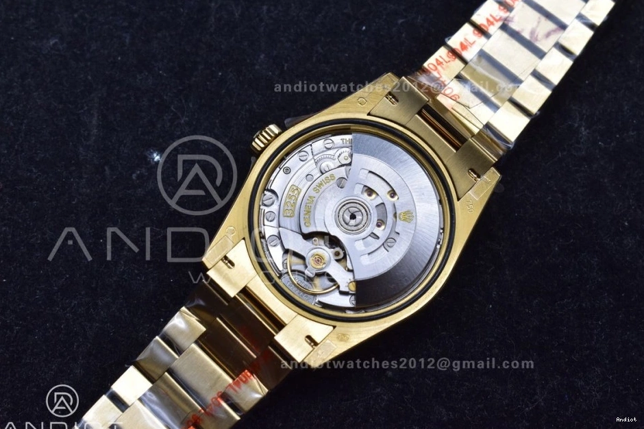 Faded with Square V5 DayDate 904L Diamond vr3255 Steel on YG 692 President Bracelet Reliable Best Edition Green 36 Dial (Gain Weight) QF 0718